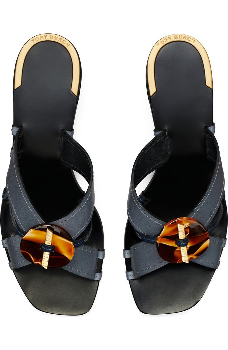 Tory Burch Knotted Strappy Sandal, Alternate, color, Blue / Perfect Navy