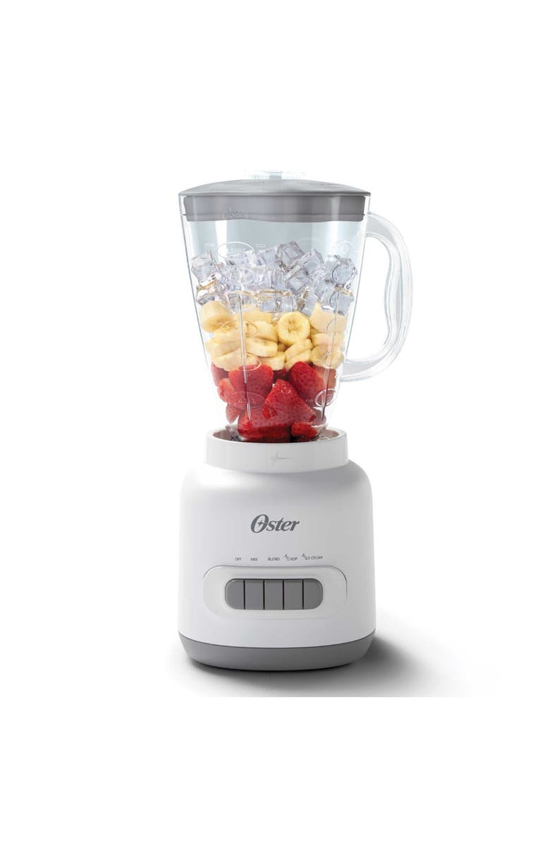 OSTER 6 Cup 5 Speed 700 Watt Plastic Jar Easy To Use Blender, Main, color, White