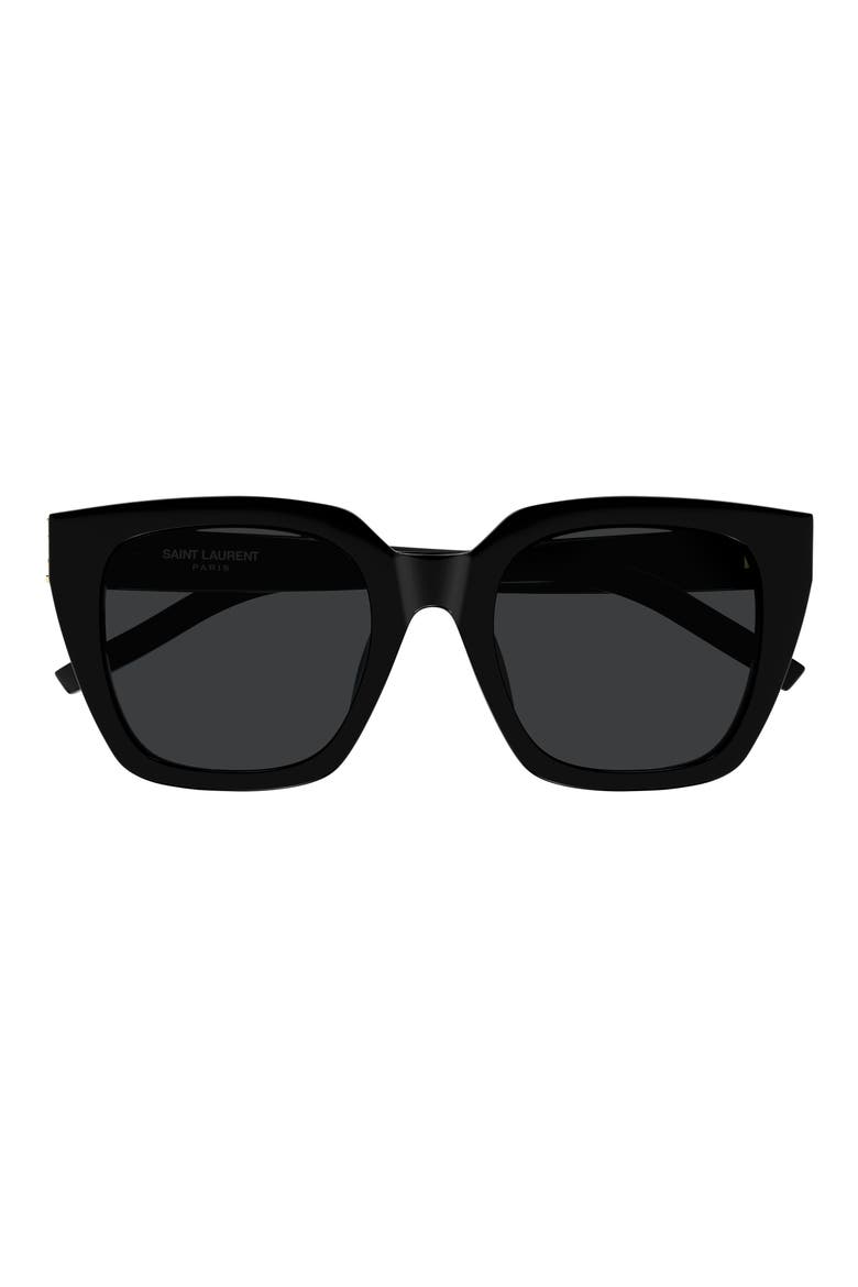 51mm Cat Eye Sunglasses, Main, color, BLACK