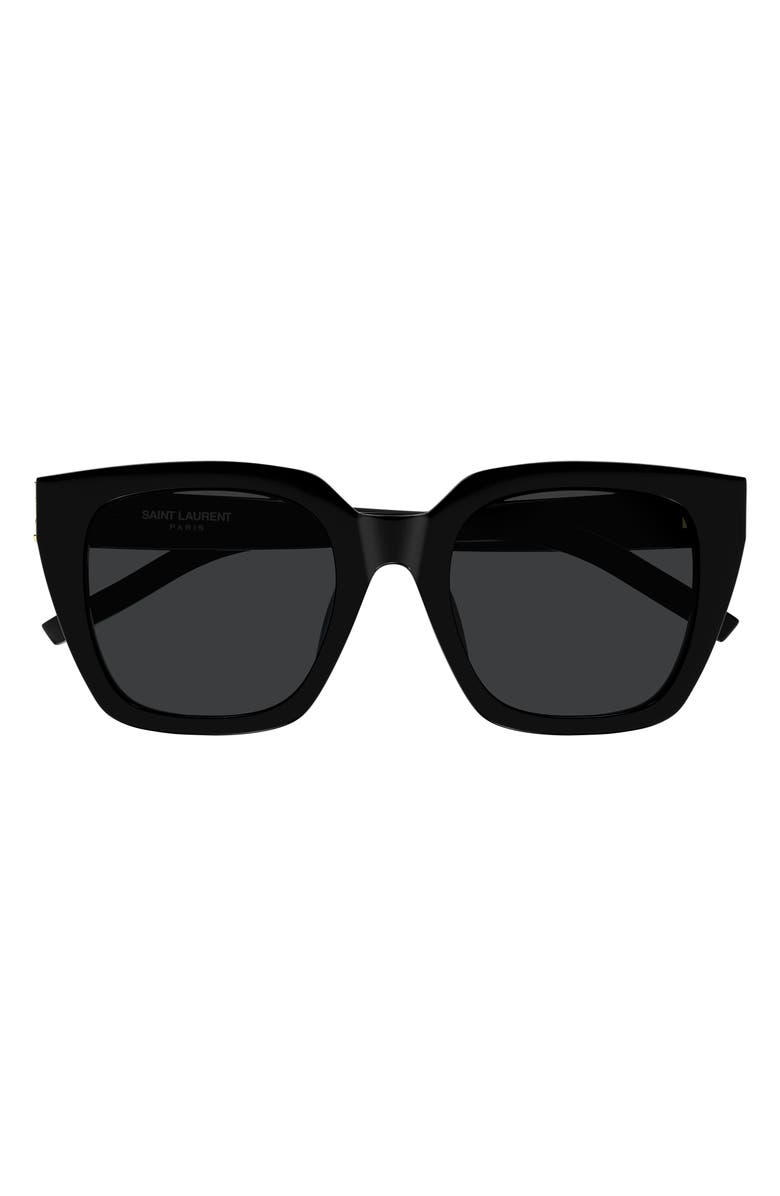 Saint Laurent 51mm Cat Eye Sunglasses, Main, color, Black