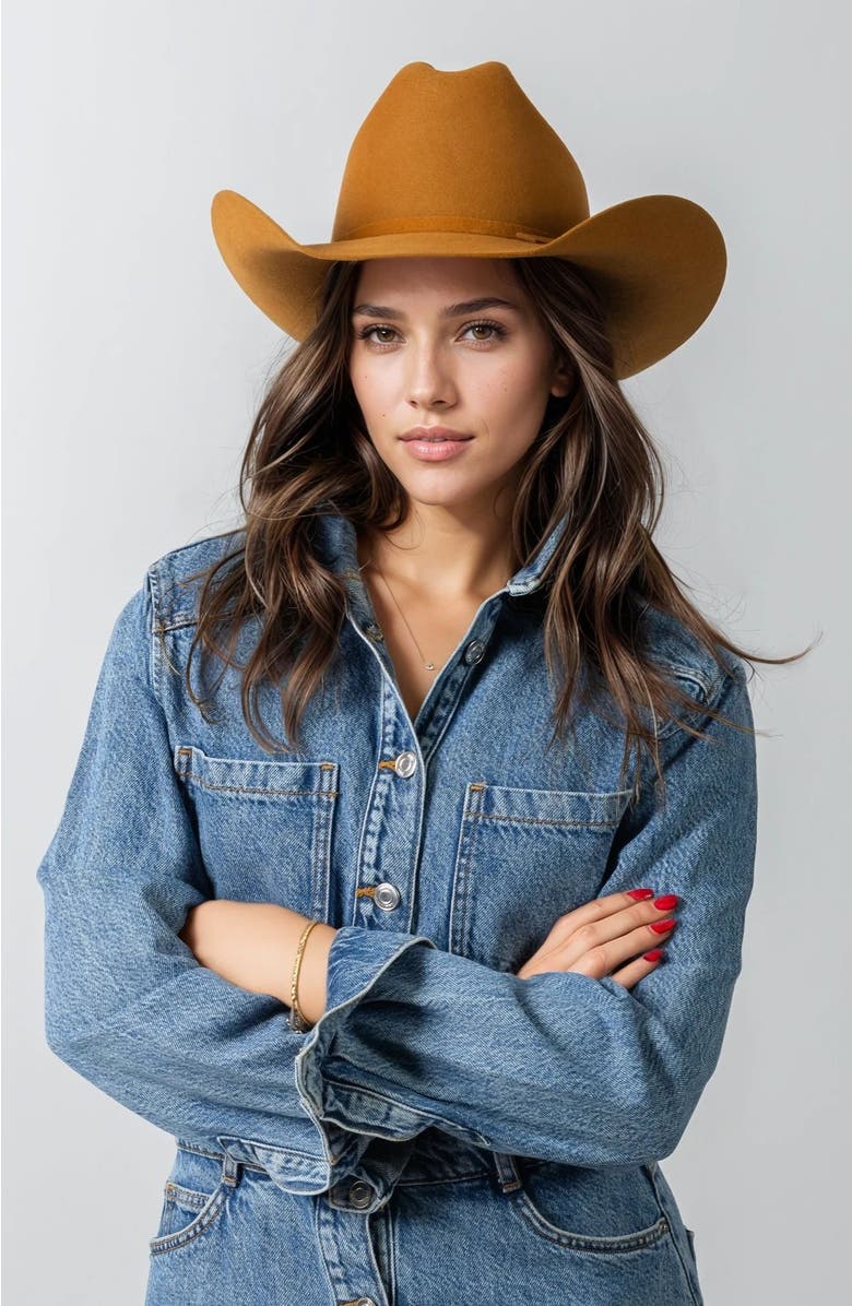 Manela The Sunset Silhouette Premier Cowboy Hat, Alternate, color, Brown