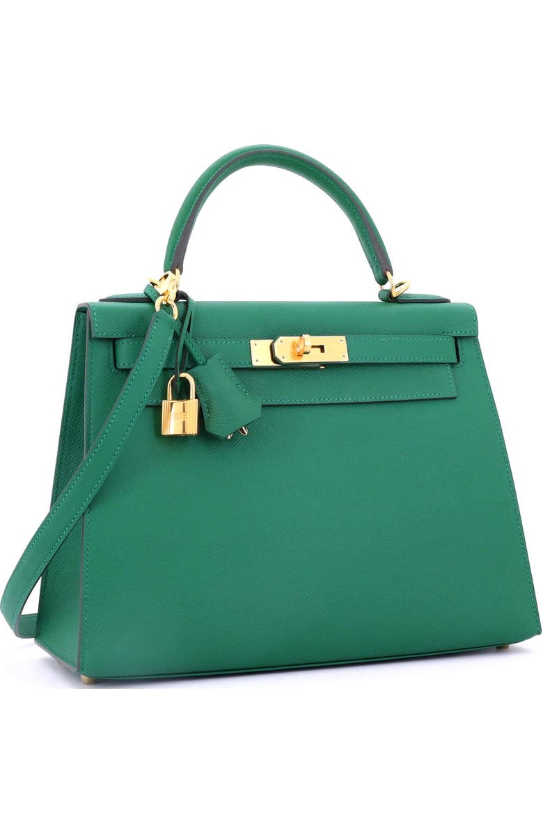 Pre-Owned Hermes Kelly Handbag Green Epsom with Gold Hardware 28, Alternate, color, Vert Vertigo