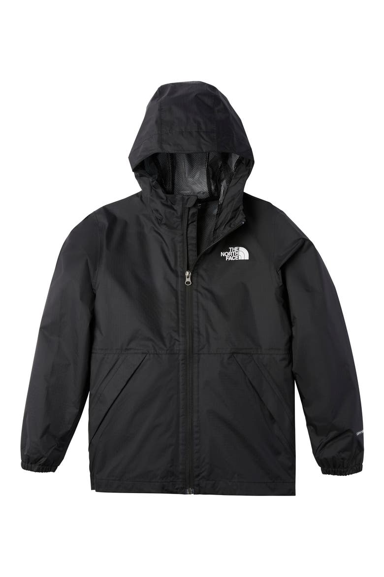 Kids' Zipline Waterproof Rain Jacket, Main, color, TNF BLACK