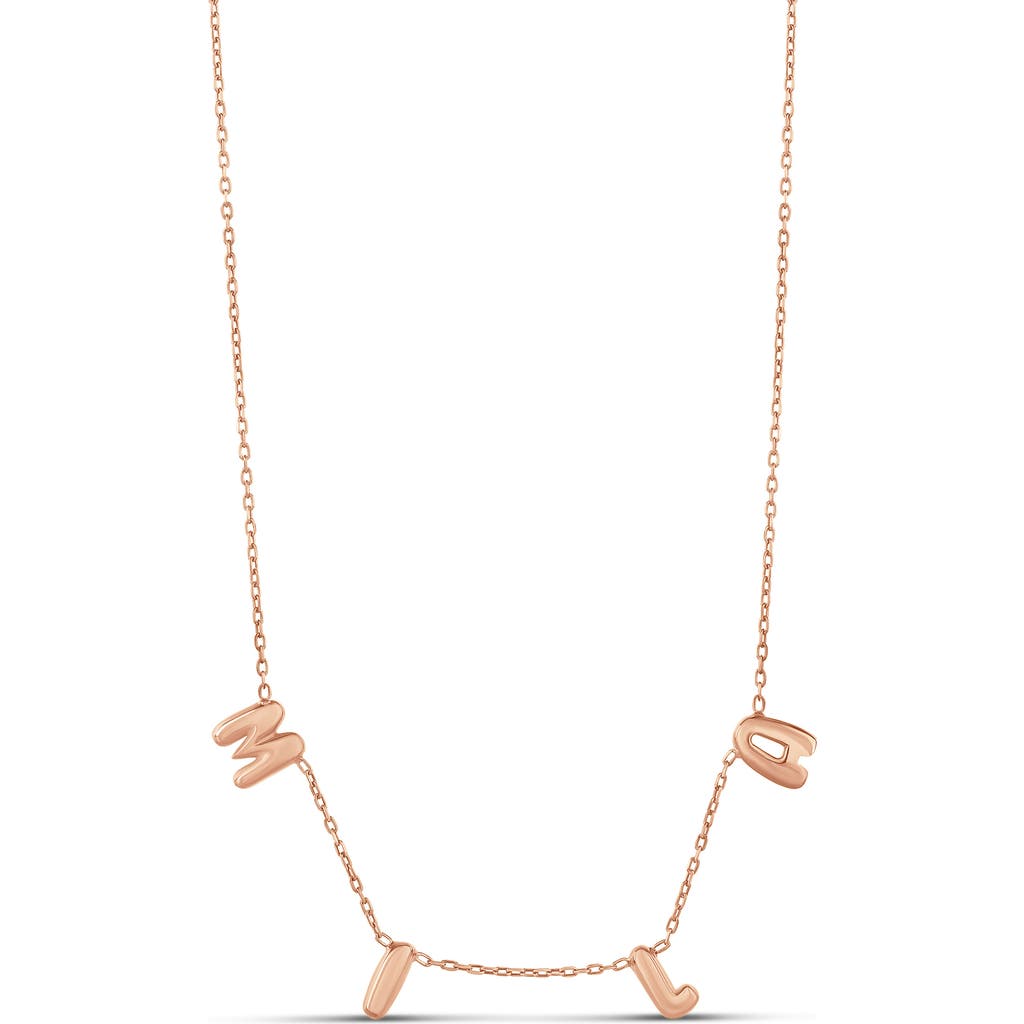Shymi Mini Helium Initial Charm Necklace In Gold