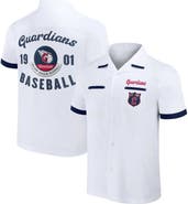 Darius Rucker Collection by Fanatics Men's Darius Rucker Collection by Fanatics White Cleveland Guardians Bowling Button-Up Shirt