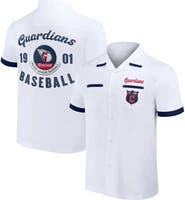 Darius Rucker Collection by Fanatics Men's Darius Rucker Collection by Fanatics White Cleveland Guardians Bowling Button-Up Shirt