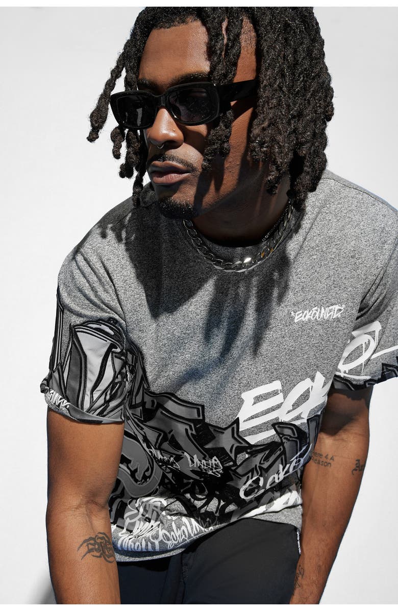 Ecko Unltd. Men's The Graffiti Tee, Alternate, color, Grey Marled