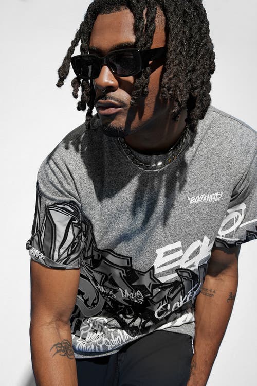 Ecko Unltd The Graffiti Tee In Grey Marled