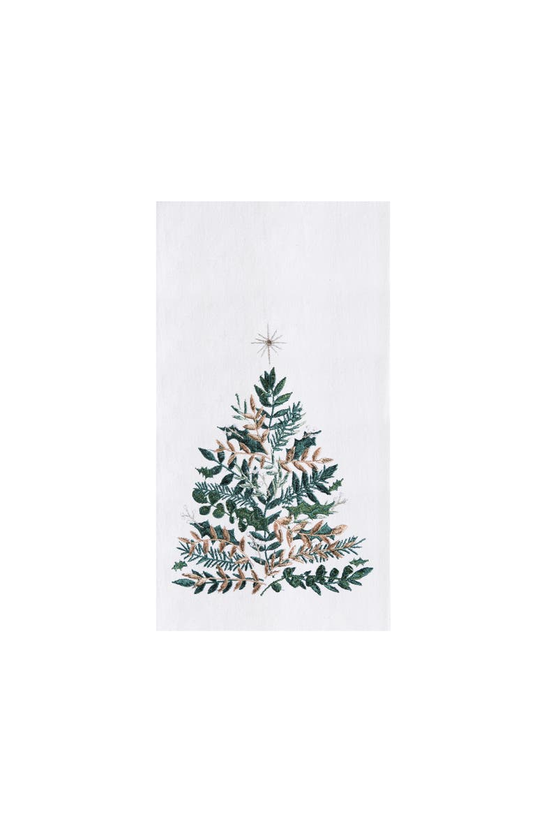 C&F Home Christmas Tree 100% Cotton Flour Sack Dishtowel, Main, color, 