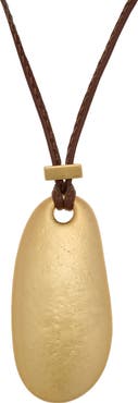 Reiss Perry Smooth Pebble Cord Pendant Necklace