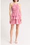 Halter Neck Ruffle Tiered Minidress
