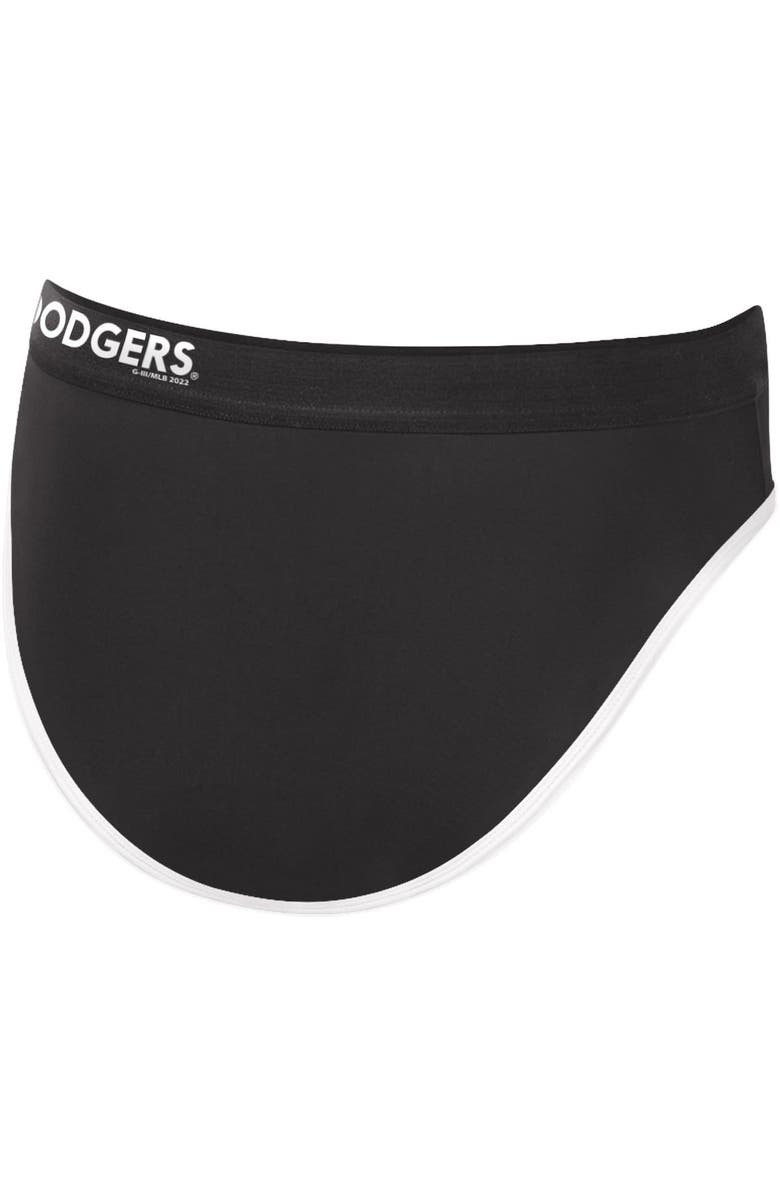 G-III 4HER BY CARL BANKS Women's G-III 4Her by Carl Banks Black Los Angeles Dodgers Southpaw Bikini Bottom, Alternate, color, Black