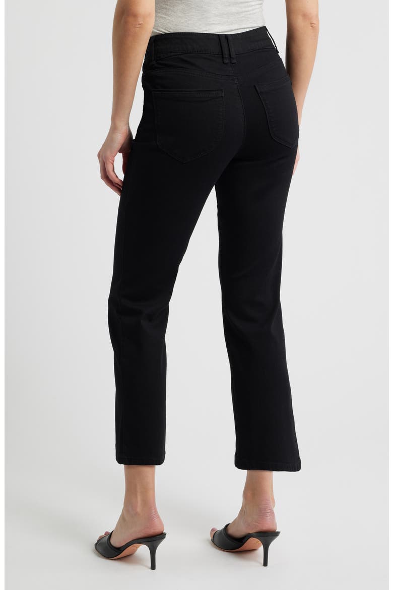 Bennett High Waist Ankle Barely Bootcut Jeans, Alternate, color, BLACK