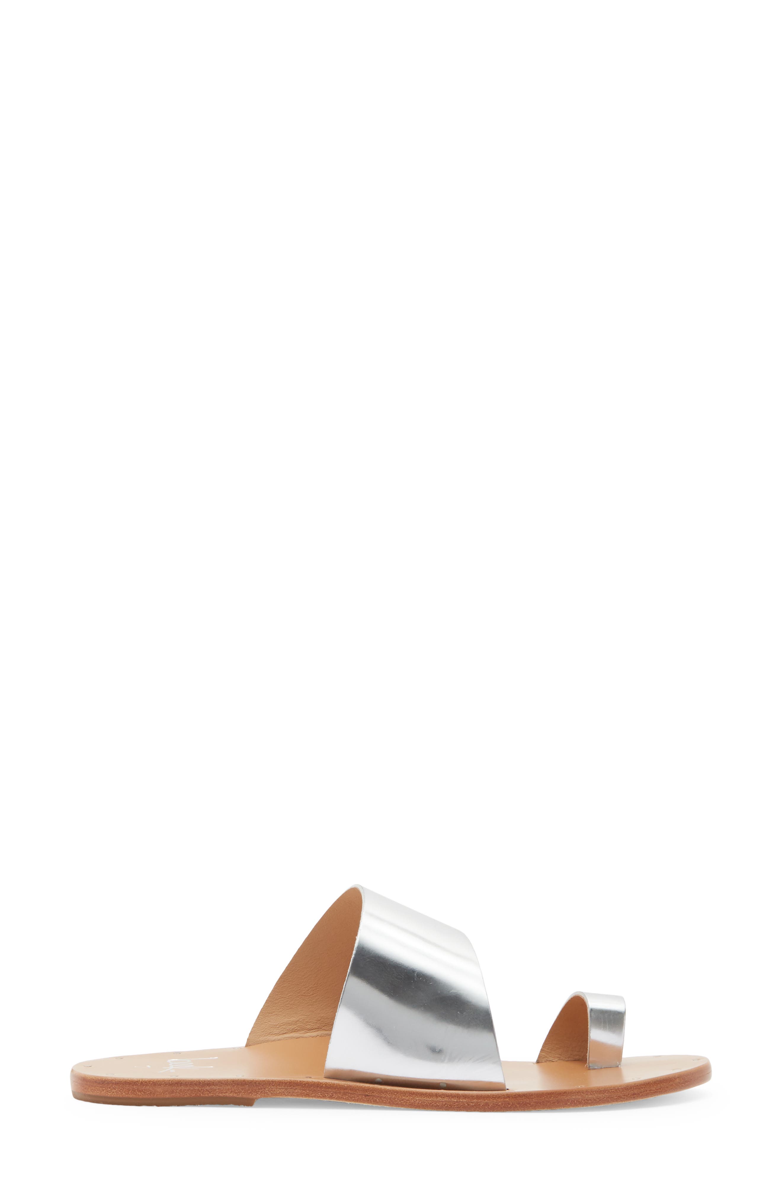 Beek Finch Toe Loop Sandal, Alternate, color, High Shine Silver