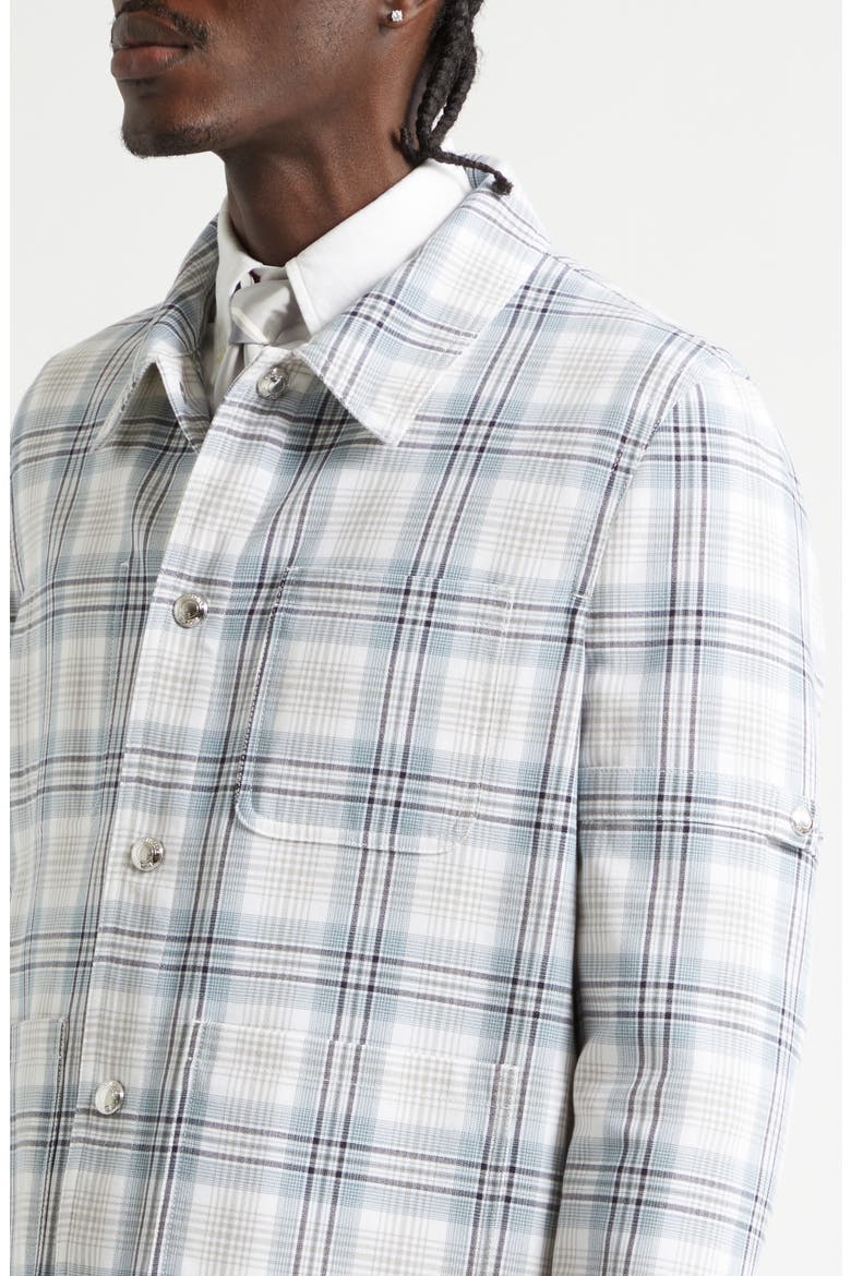 Plaid Armband Cotton Blend Utility Jacket, Alternate, color, SEASONAL MULTI