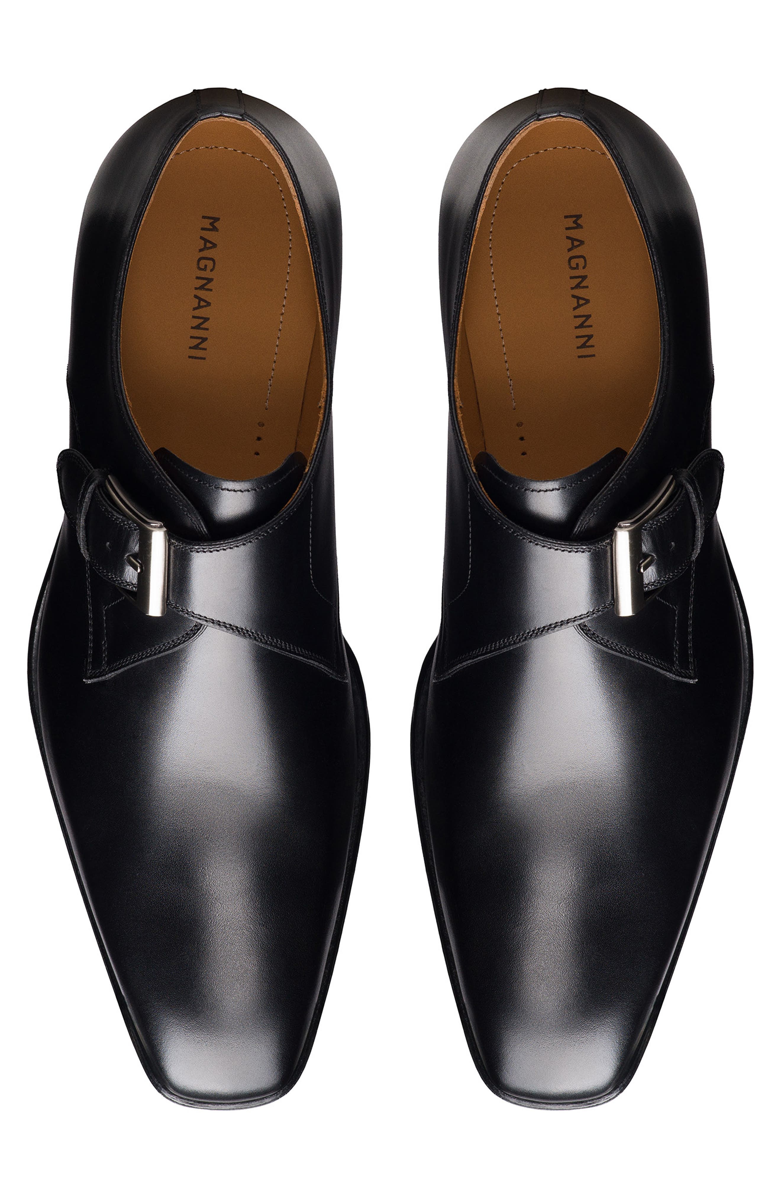 Magnanni Marco V Monk Strap Shoe, Alternate, color, Black