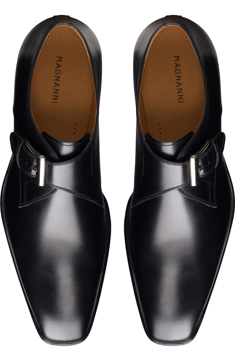 Magnanni Marco V Monk Strap Shoe, Alternate, color, Black