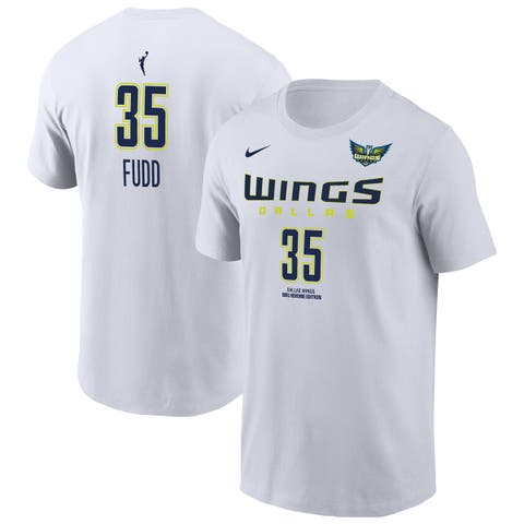 Men's Nike Azzi Fudd White Dallas Wings Name & Number Heroine Edition T-Shirt