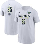Nike Men's Nike Azzi Fudd White Dallas Wings Name & Number Heroine Edition T-Shirt