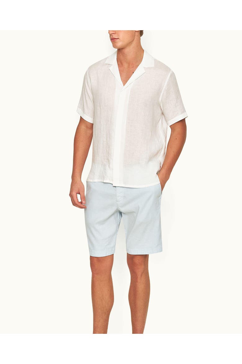 Dane Garment Dye Tailored-Fit Shorts, Main, color, LIGHT SKY POOL