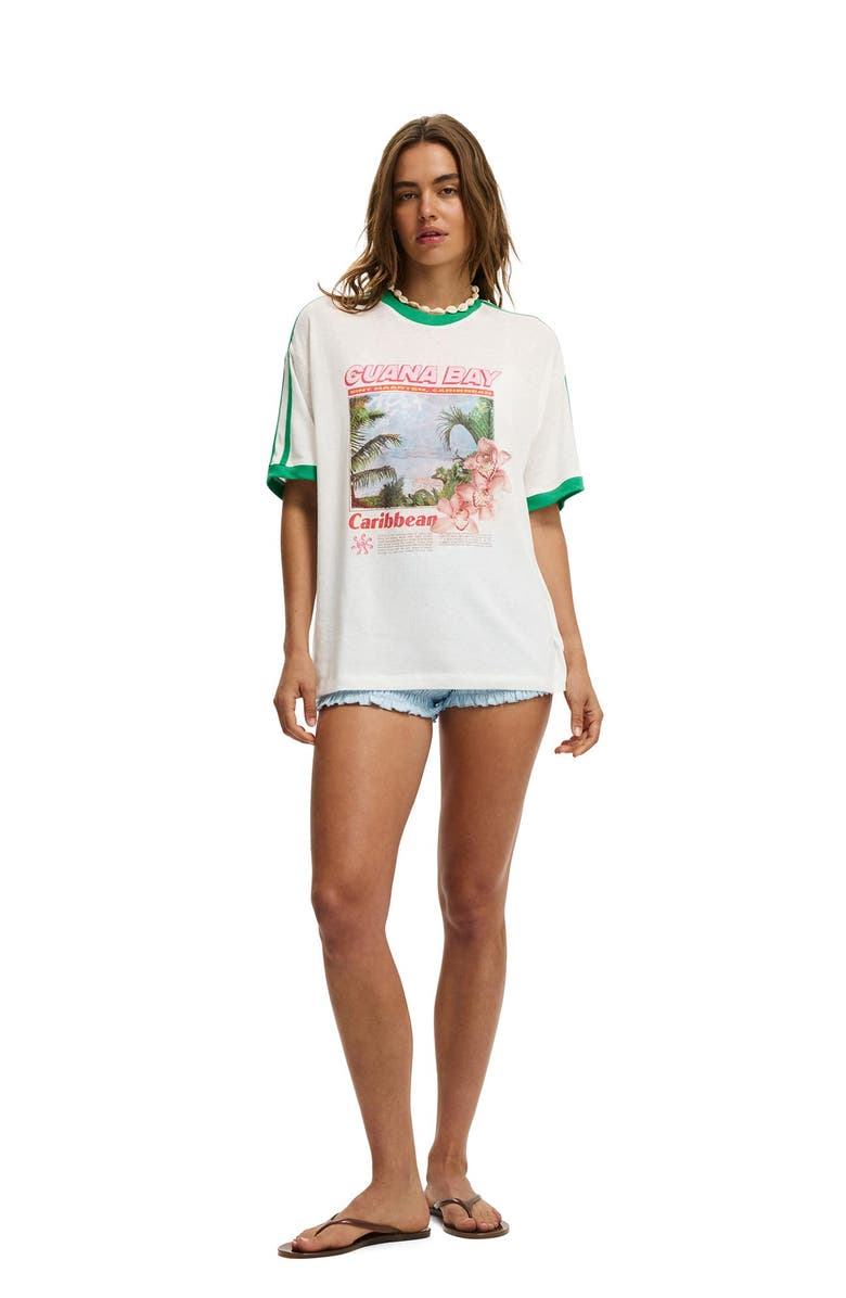 Cotton On Women's The Vacay Tee, Alternate, color, Guana Bay Vintage White