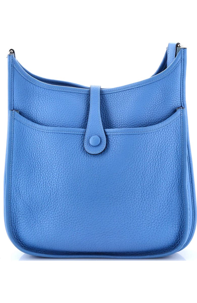 Pre-Owned Hermes Evelyne Bag Gen III Clemence PM, Alternate, color, Bleu Paradis