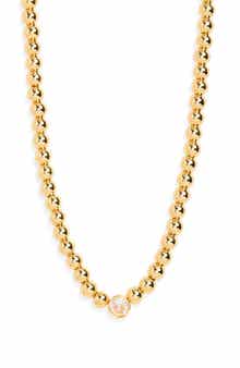 BaubleBar Pisa Cubic Zirconia Beaded Necklace