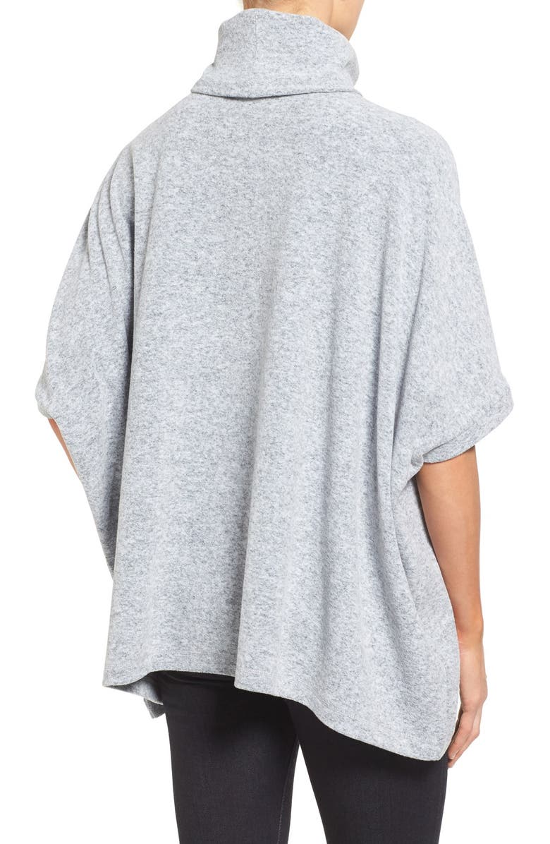Caslon<sup>®</sup> Cozy Knit Turtleneck Poncho, Alternate, color, 