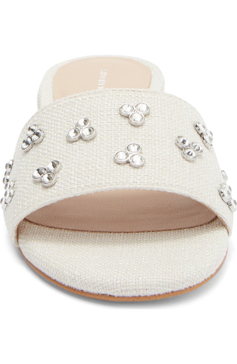 Stuart Weitzman Tammy Crystal Slide Sandal, Alternate, color, Cream.