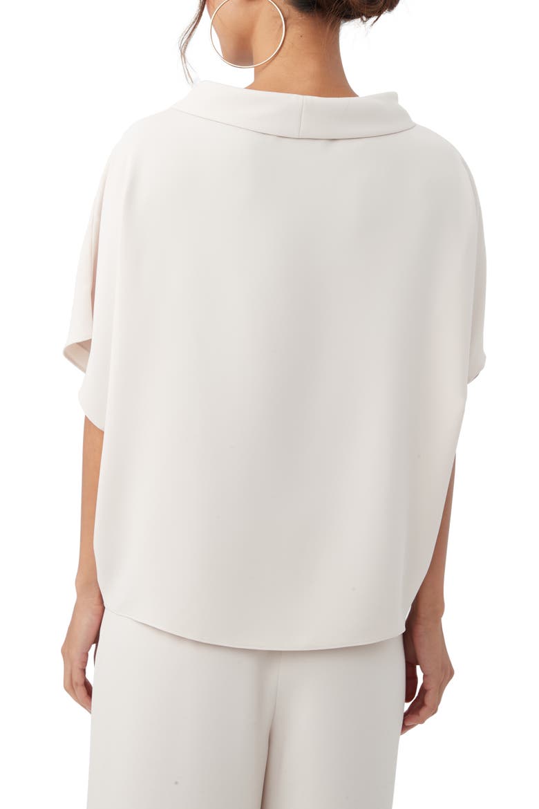 Honeysuckle Short Sleeve Drapey Top, Alternate, color, Ecru