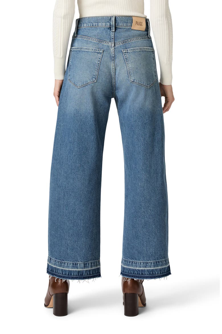 Arellia Release Hem High Waist Ankle Barrel Jeans, Alternate, color, LONE PEAK