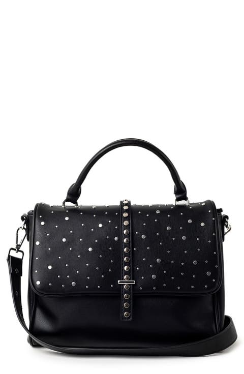 Orb Stud Top Handle Satchel