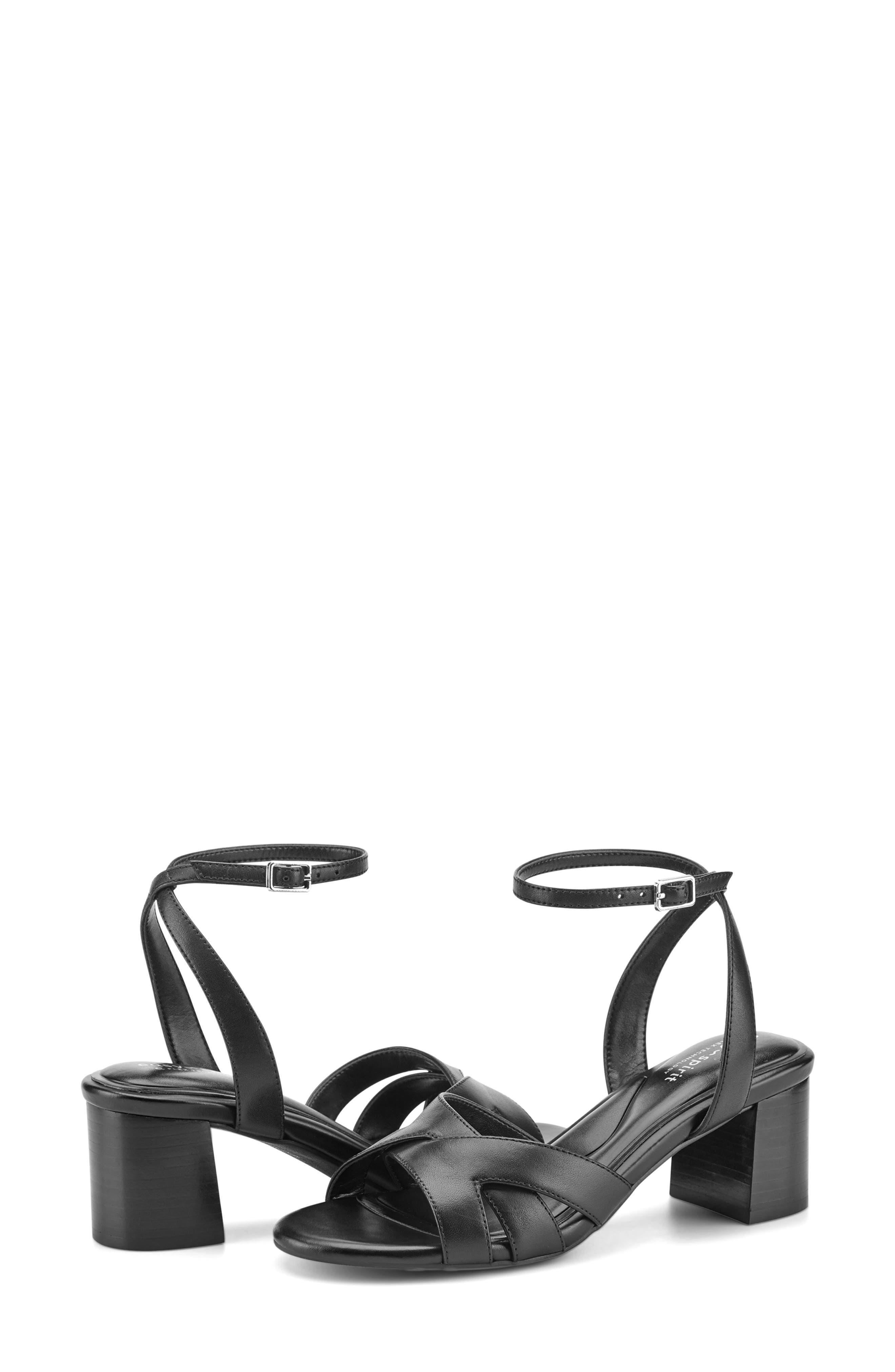 Easy Spirit Delicia Ankle Strap Sandal, Alternate, color, Black