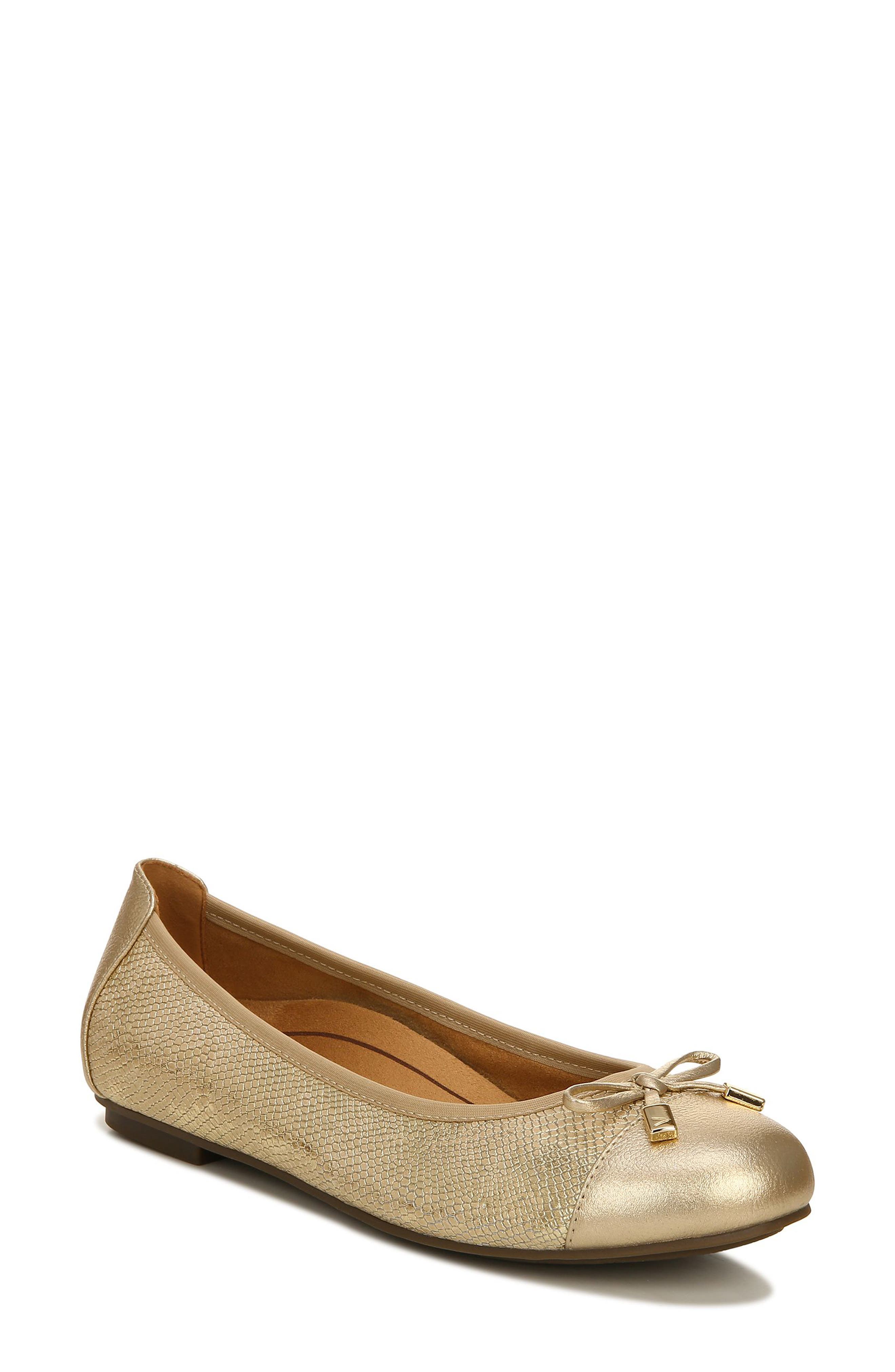 Minna Cap Toe Flat, Main, color, GOLD SNAKE
