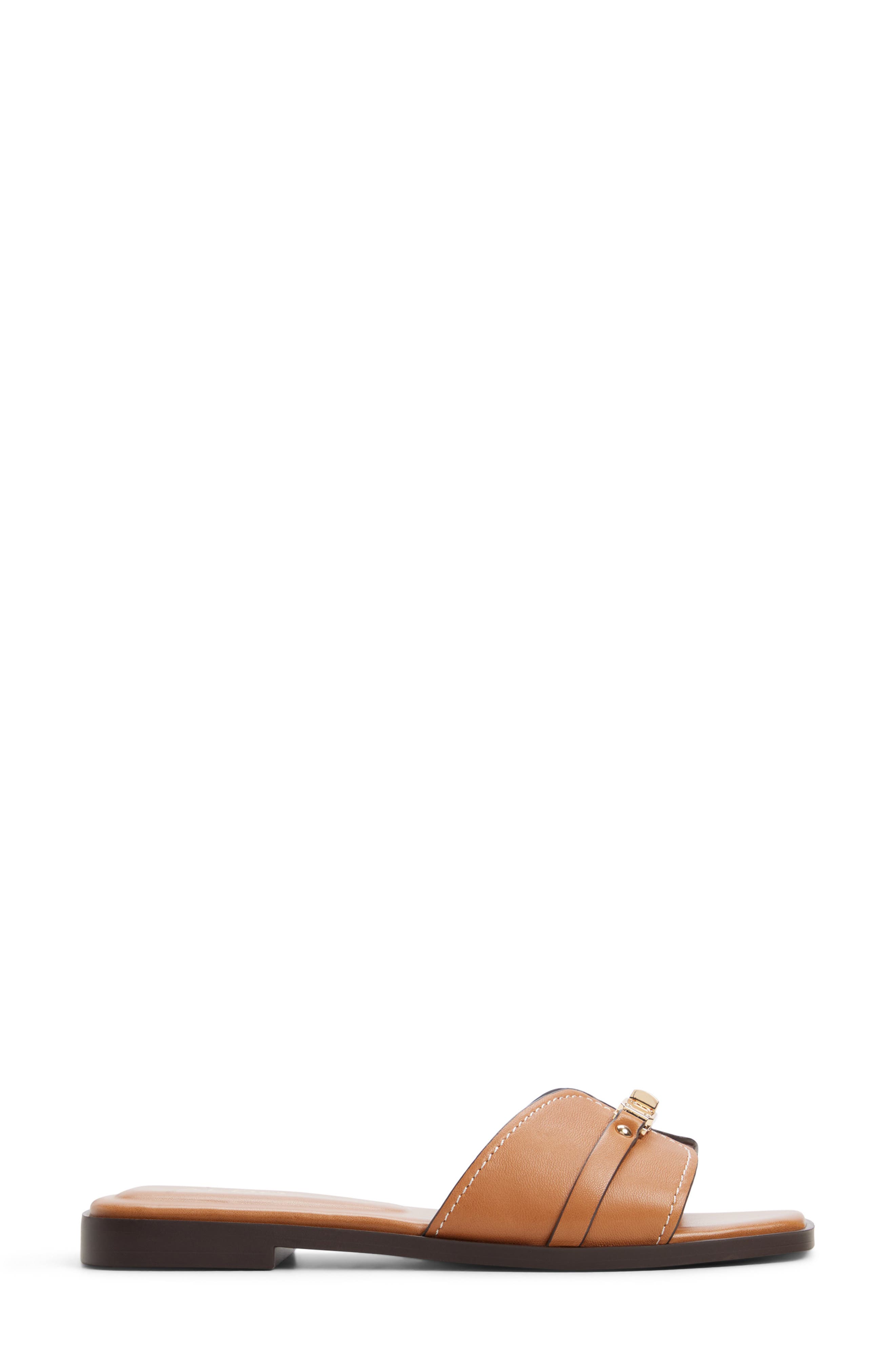 Francea Slide Sandal, Alternate, color, MEDIUM BROWN