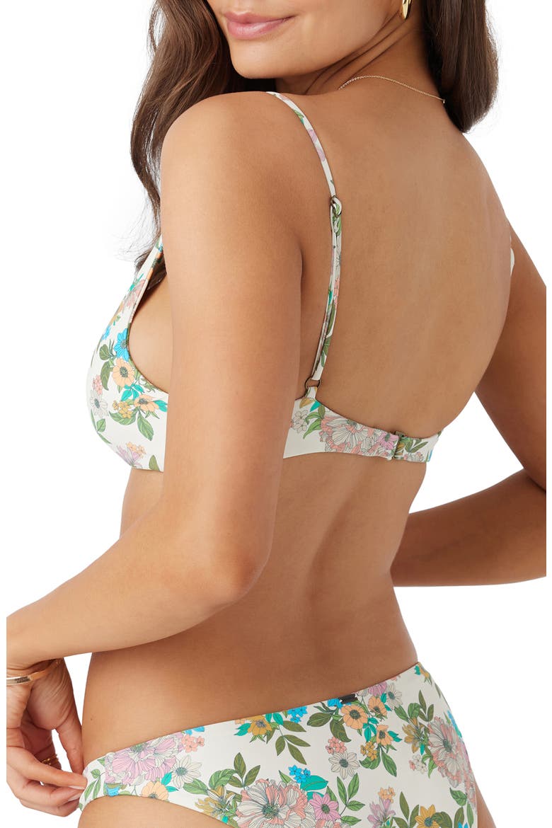 Cara Floral Pismo Bikini Top, Alternate, color, VANILLA