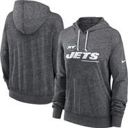 Nike Women's Nike Heather Charcoal New York Jets Team Spirit Gym Vintage Lightweight Hoodie Top