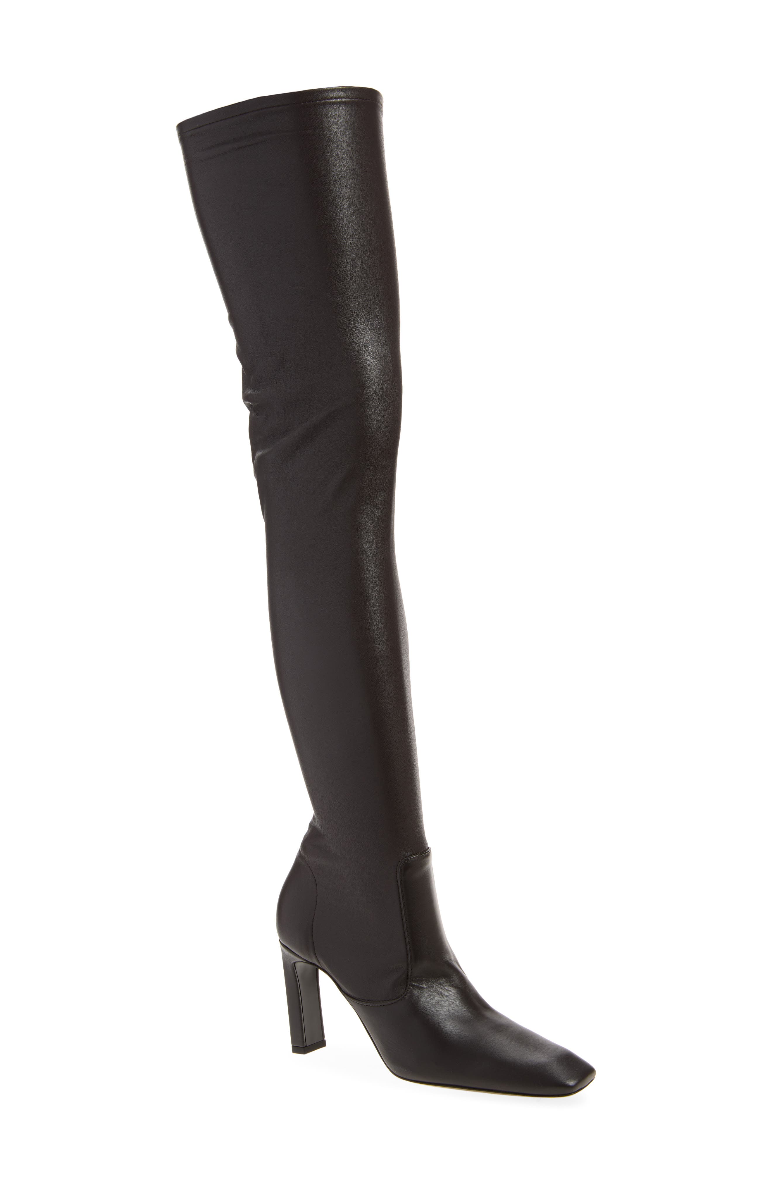 Leather Over the Knee Boot, Main, color, BARK