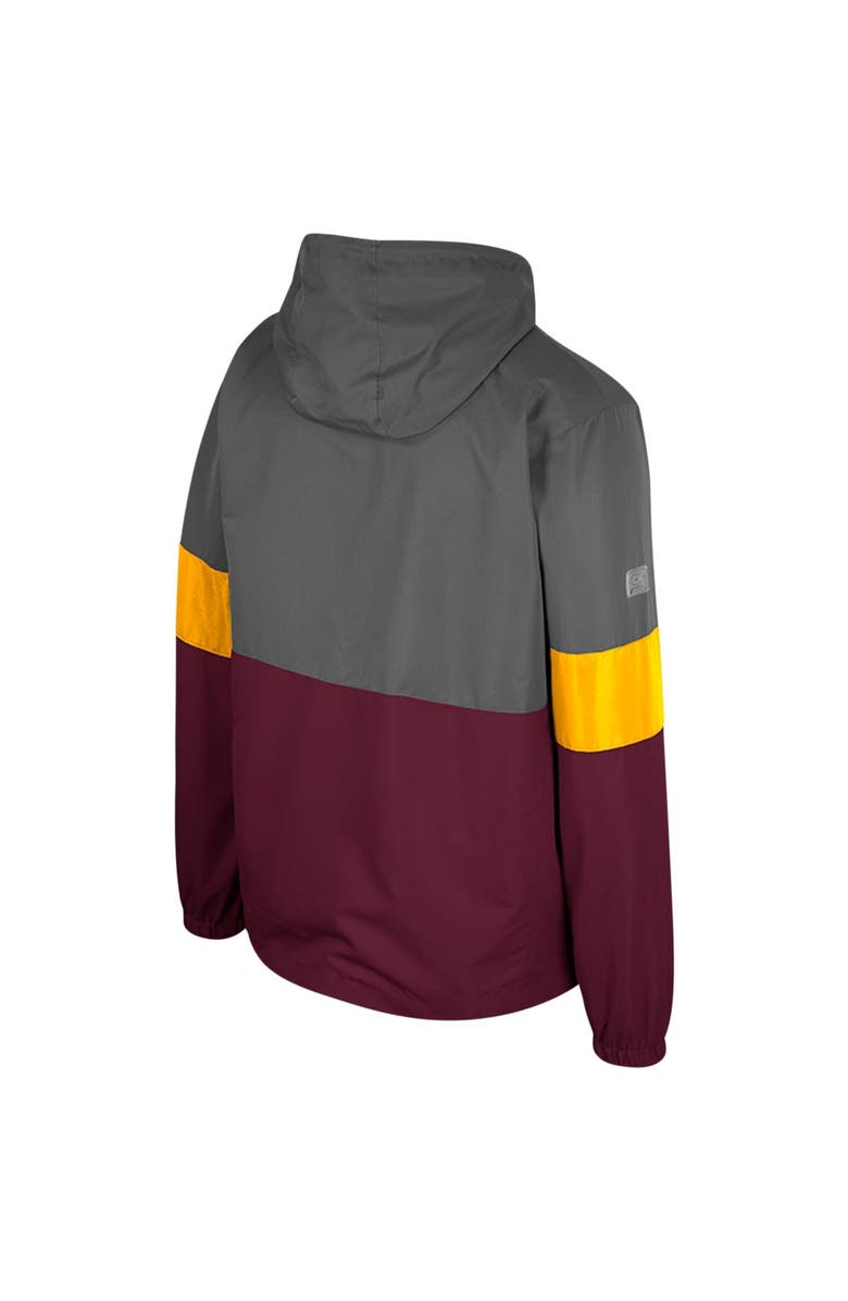 COLOSSEUM Men's Colosseum Charcoal Arizona State Sun Devils Miles Full-Zip Hoodie Jacket, Alternate, color, 