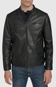 Andrew Marc Leather Racer Jacket