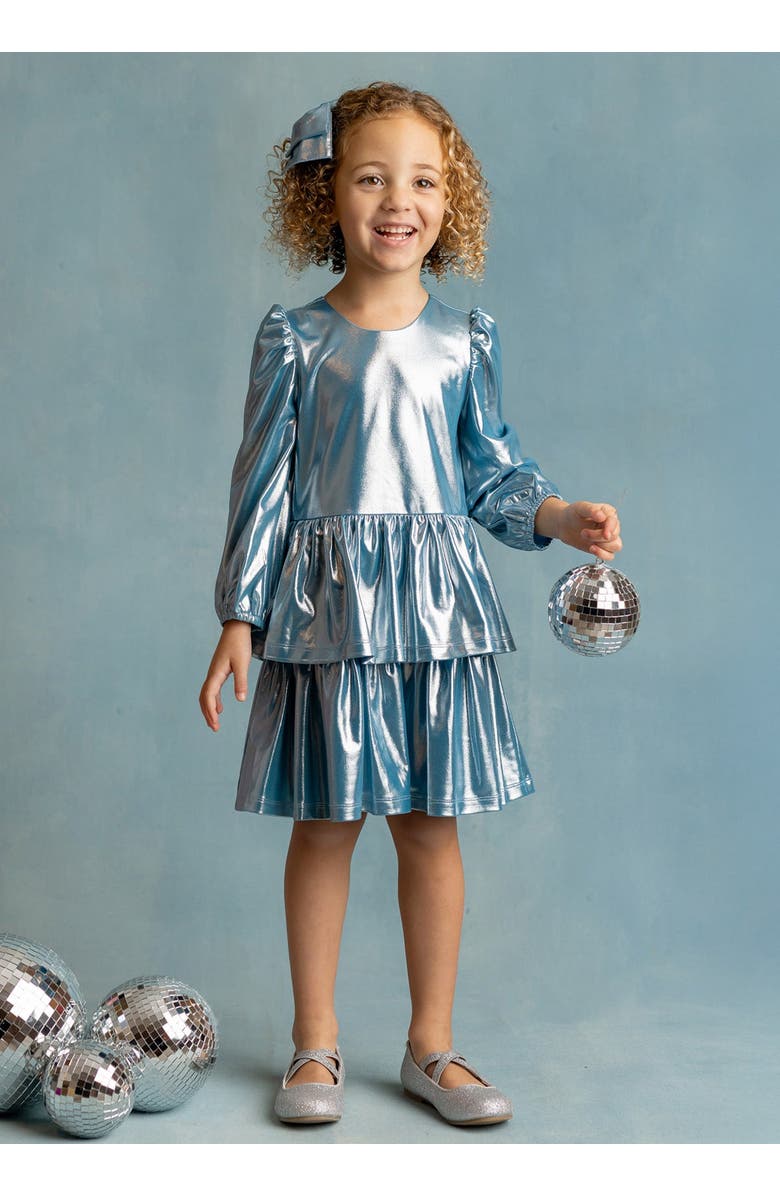 Isobella & Chloe Blue Stardust Dress, Alternate, color, Blue