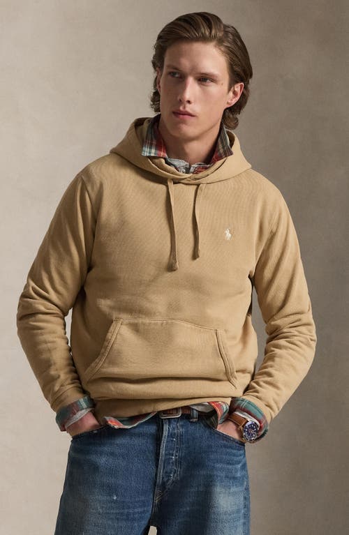 Polo Ralph Lauren Loopback Cotton Fleece Hoodie In Brown