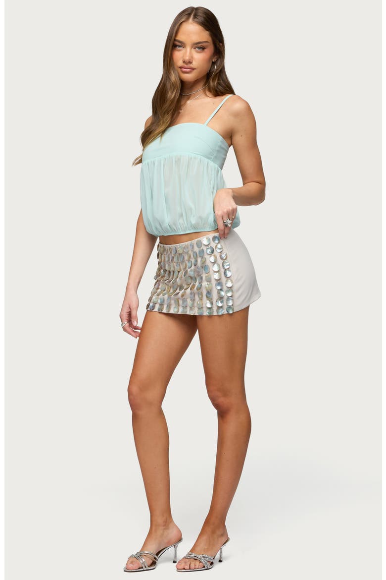 Helena Strapless Bubble Hem Top, Alternate, color, AQUA
