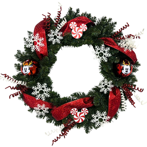 Disney® Mickey and Minnie 26-Inch Pre-Lit Christmas Wreath
