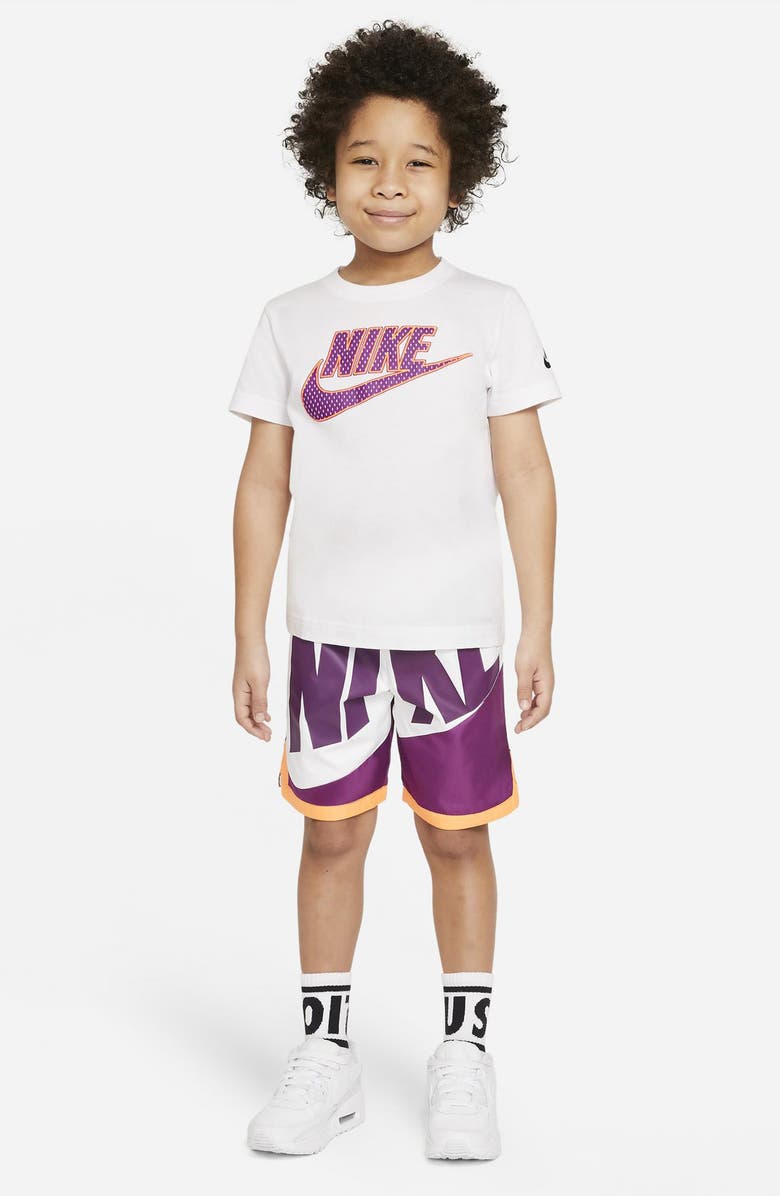 Nike Kids' Faux Mesh Futura Logo T-Shirt, Alternate, color, White