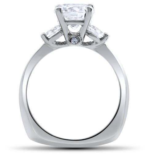 Bliss Diamond 1 3/8ct 3 Stone Diamond Solitaire Engagement Ring 14k Gold Lab Grown