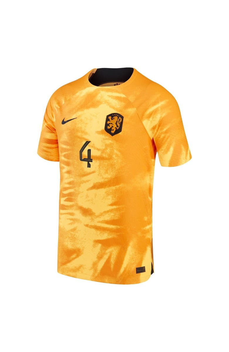Nike Men's Nike Virgil Van Dijk Orange Netherlands National Team 2022/23 Home Vapor Match Authentic Player Jersey, Alternate, color,
