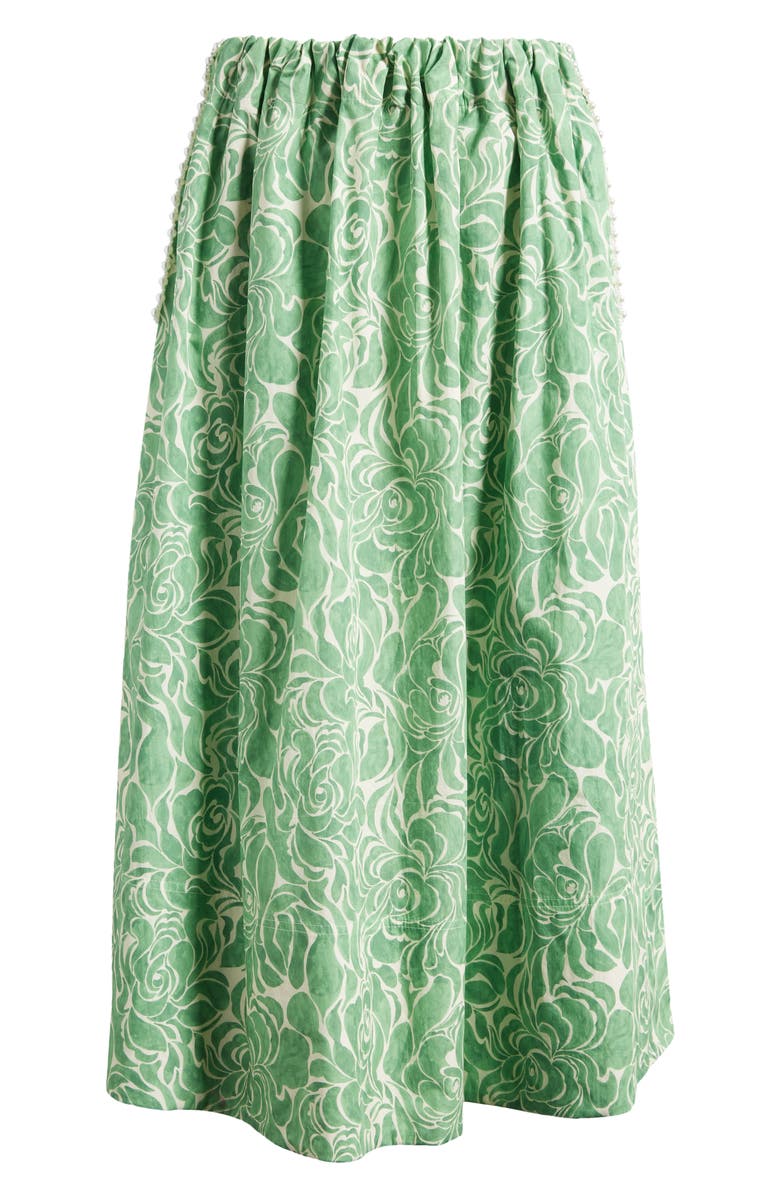 NACKIYÈ Almost Kelly Floral Print Cotton Maxi Skirt, Alternate, color,