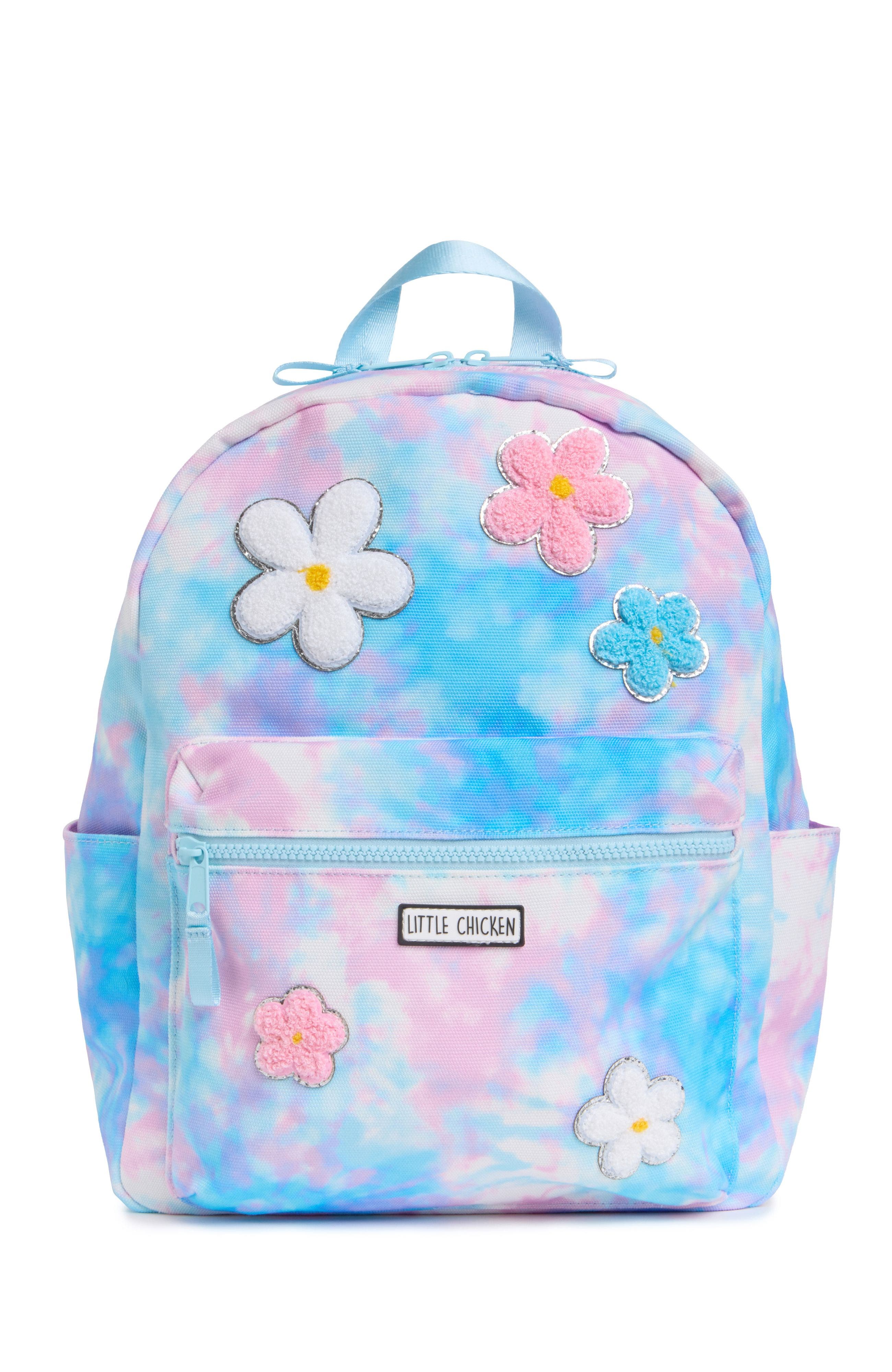 Little Chicken Kids' Backpack With Patches in Multi Tie-Dye 