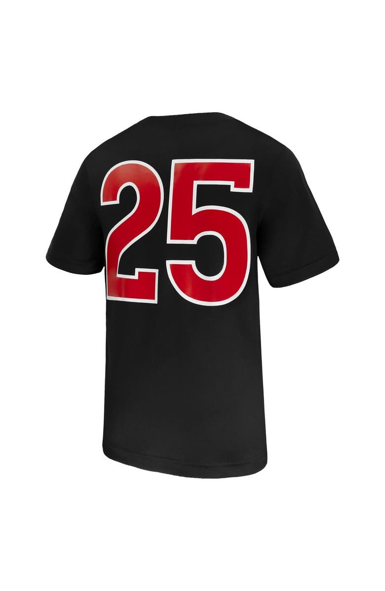 Nike Men's Nike #25 Black Rutgers Scarlet Knights Untouchable Replica Game Jersey, Alternate, color, Black
